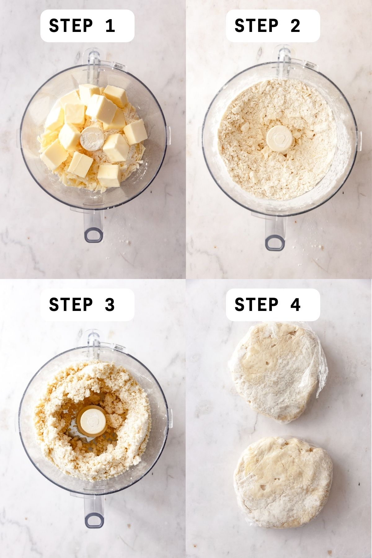 Steps to make the apple cheddar pie crust 