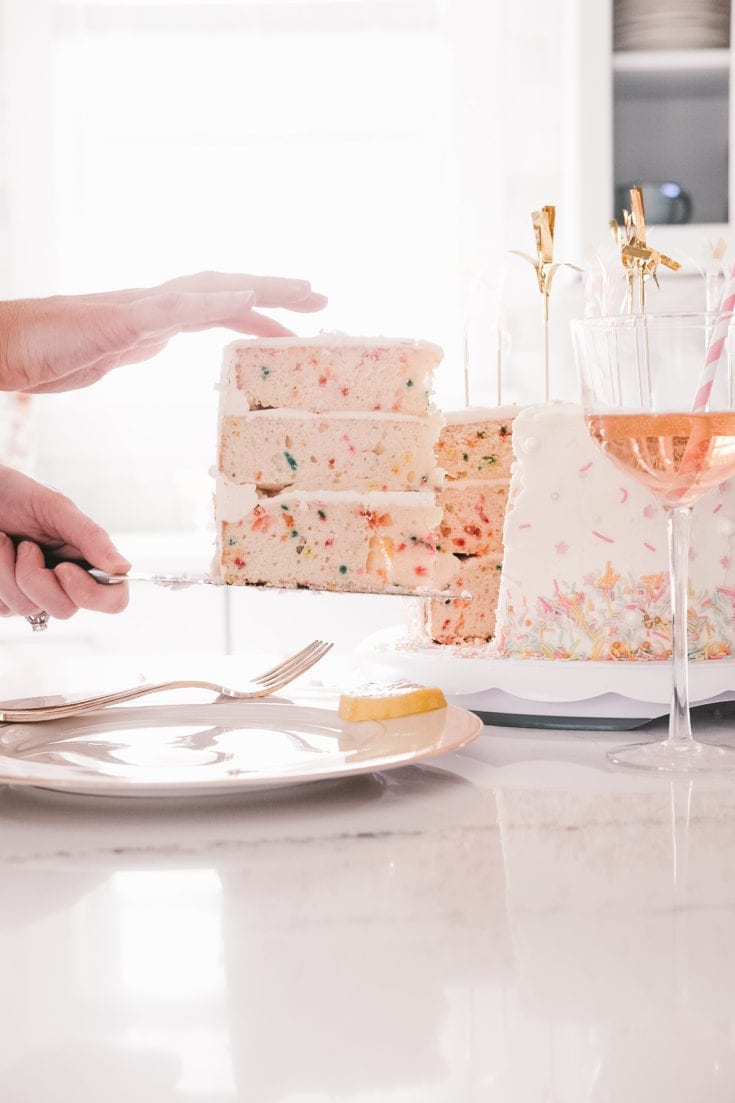 Lemon Funfetti Layer Cake White Kitchen Red Wine