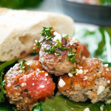 3 bruschetta turkey meatballs