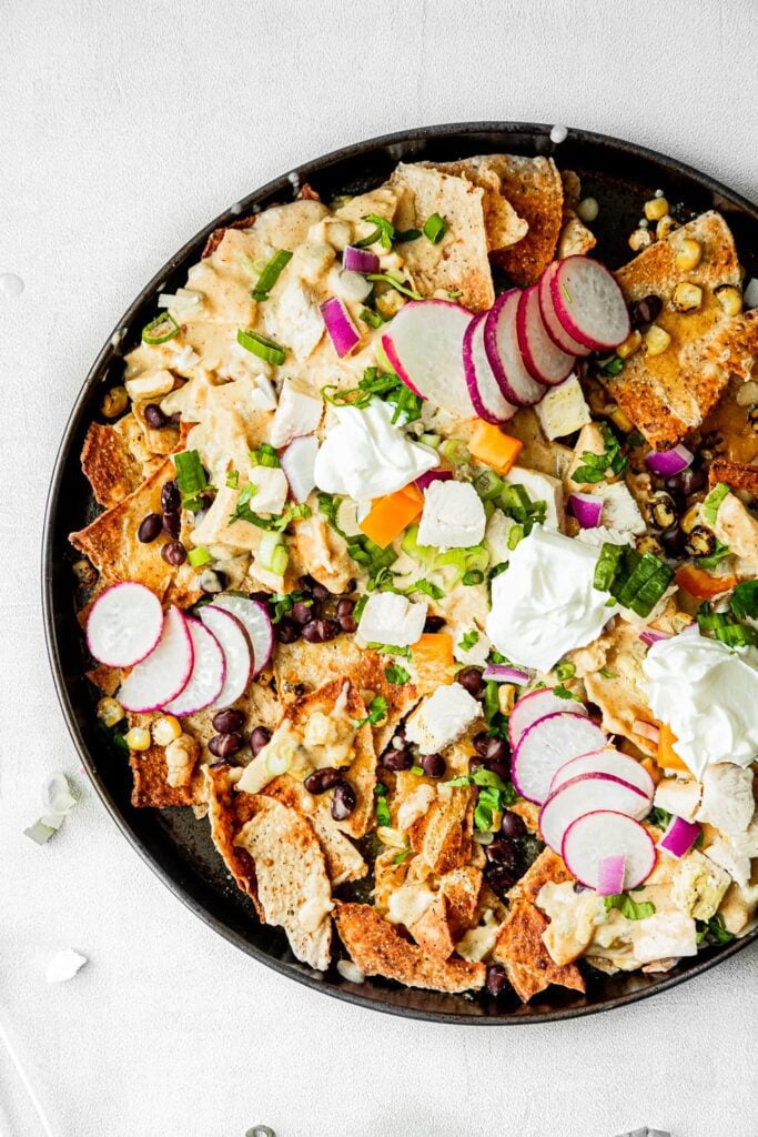 Sheet Pan Nachos With Creamy Chicken White Kitchen Red Wine