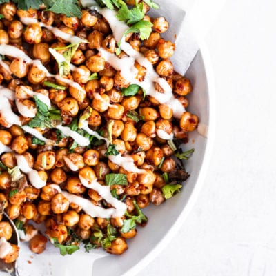 chili onion crunch chickpeas