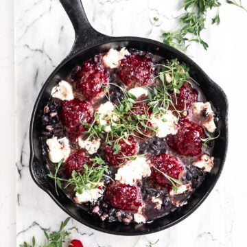 raspberry jelly meatball skillet