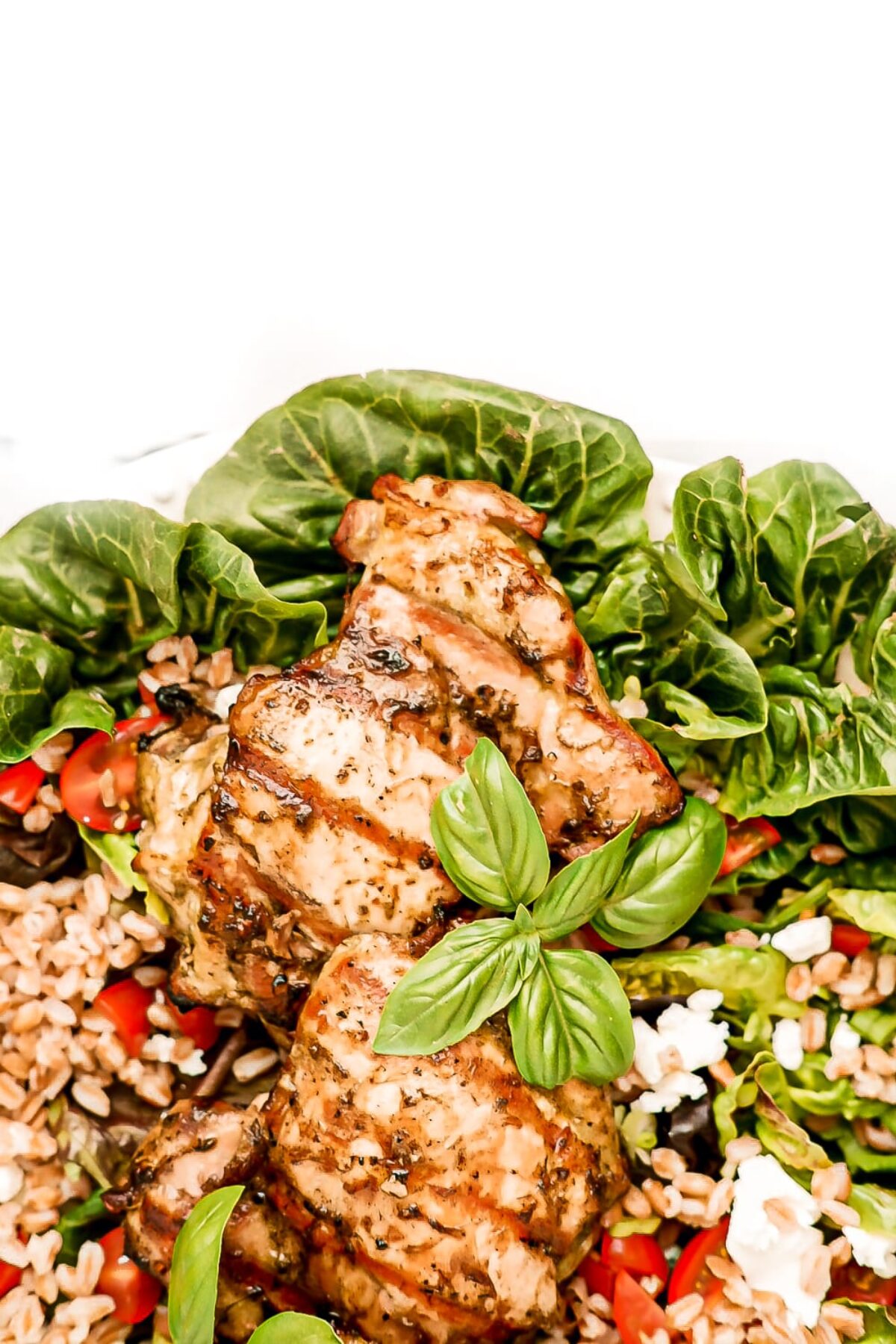 Basil Balsamic Marinated Chicken Thighs