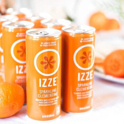izze brand sparkling water clementine flavor