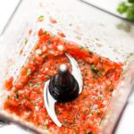 fresh salsa in blender