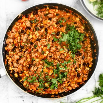 turkey taco skillet quinoa skillet