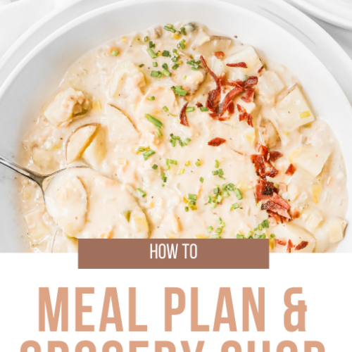 how to menu plan and grocery shop ebook cover