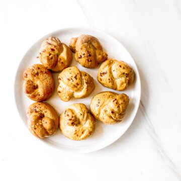 Chili Onion Crunch Pretzel Knots