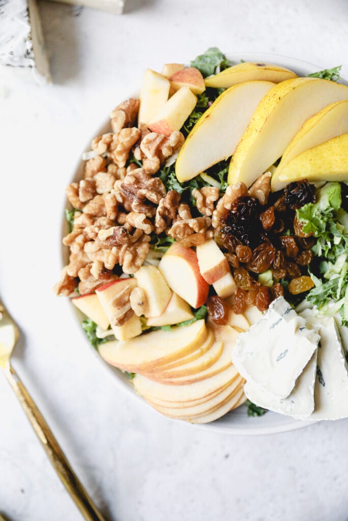 crunchy apple salad close up of ingredients 