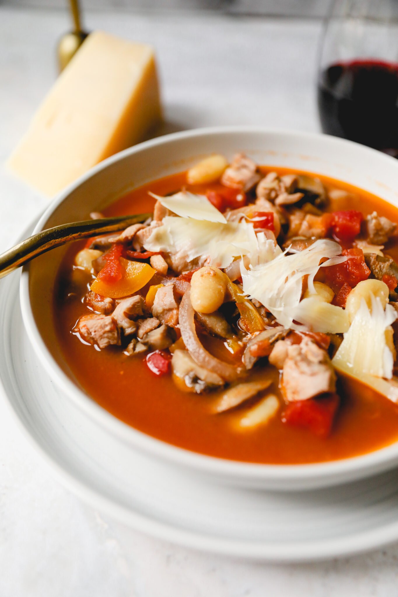 Healthy 30 Minute Chicken Cacciatore Soup White Kitchen Red Wine
