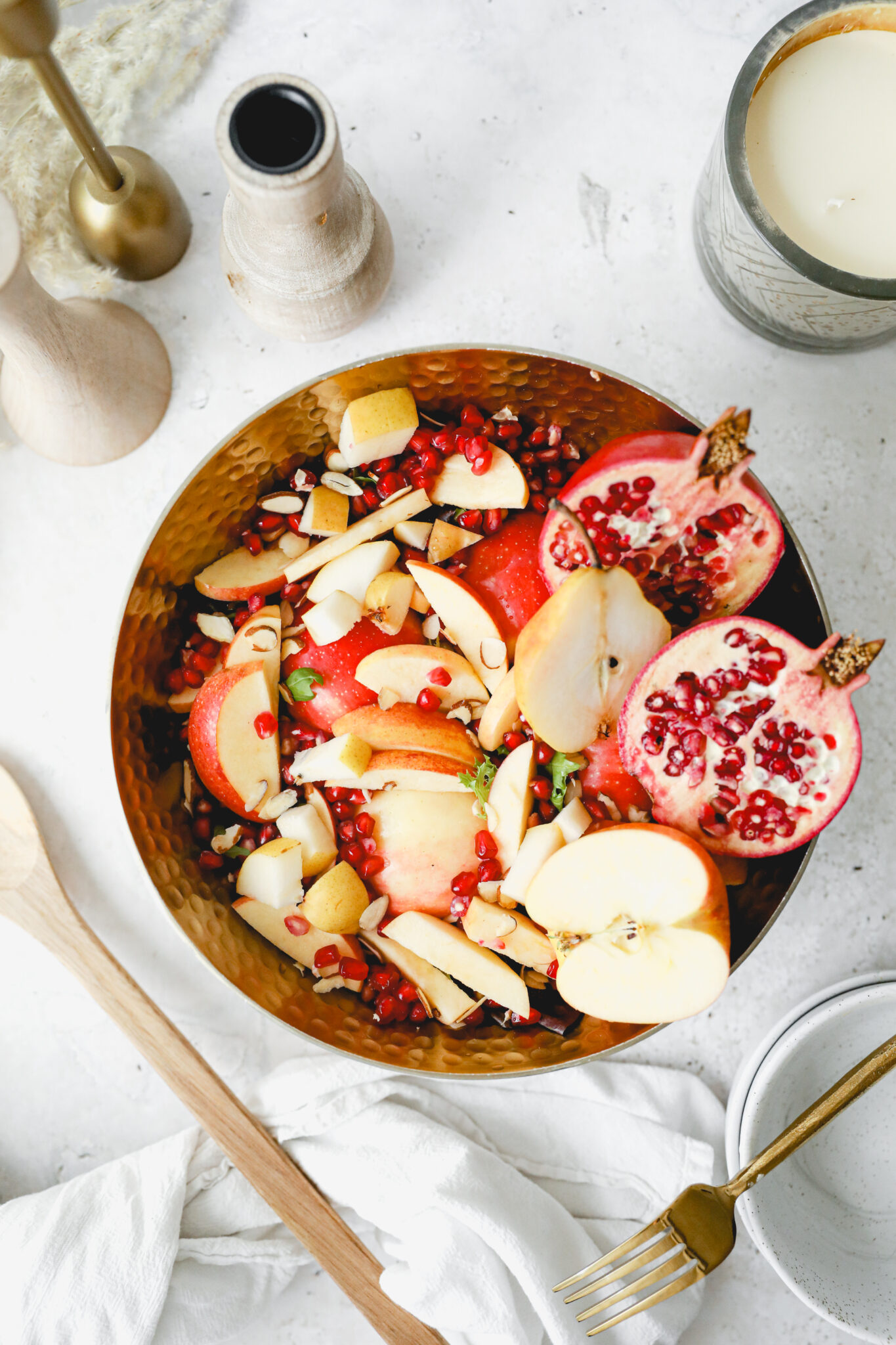 Easy Prep Fall Fruit Salad with Balsamic Dressing White Kitchen Red Wine