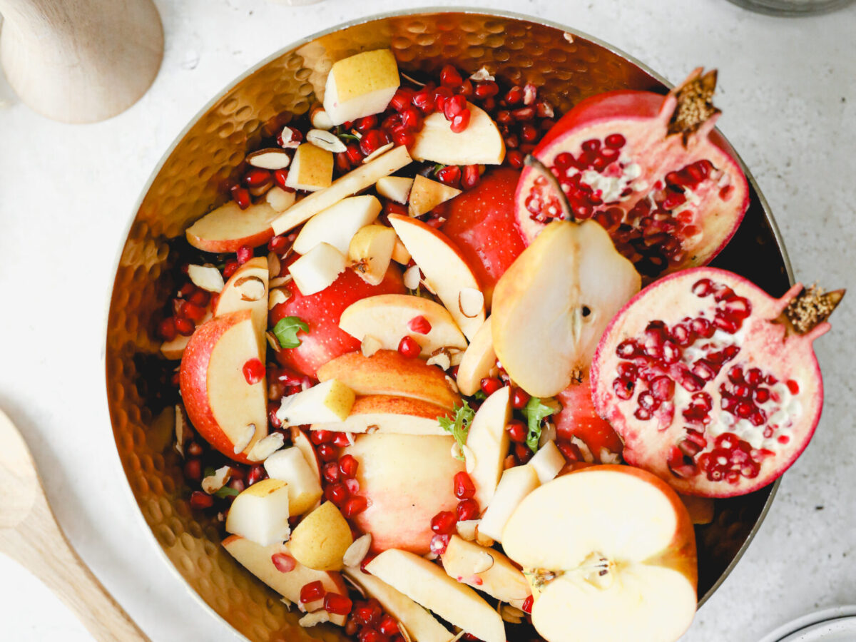 Easy Prep Fall Fruit Salad with Balsamic Dressing - White Kitchen Red Wine