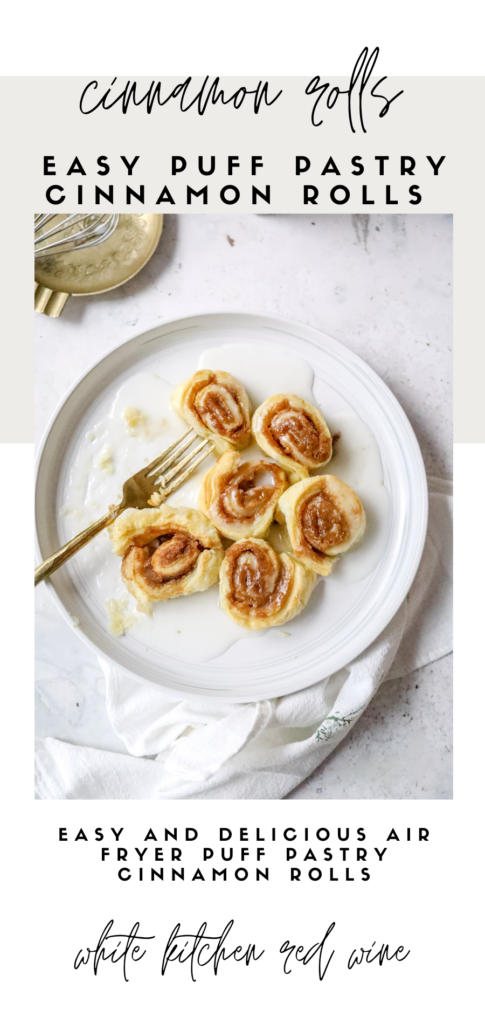 puff pastry cinnamon roll pin image