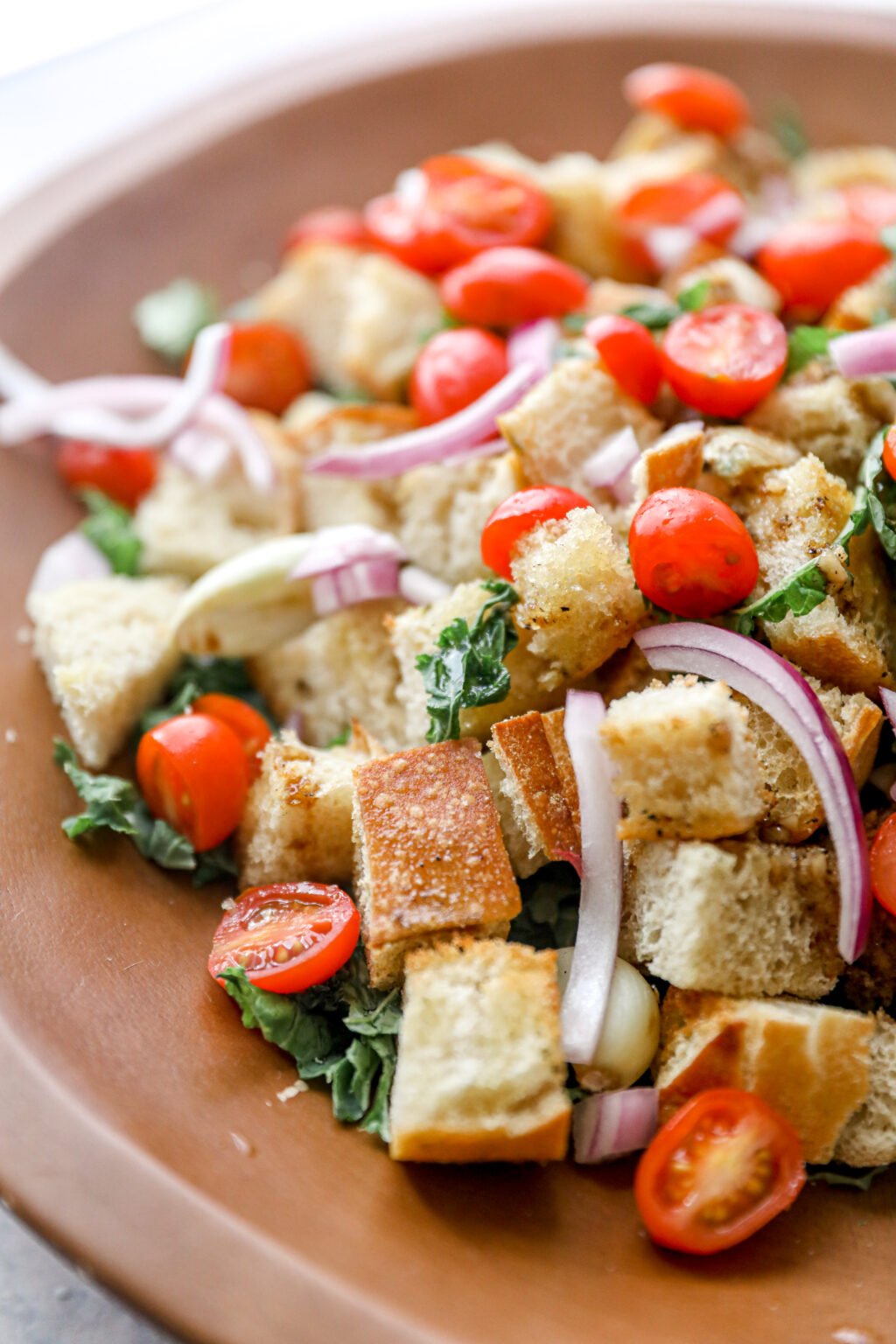 Garlicky Kale Panzanella White Kitchen Red Wine