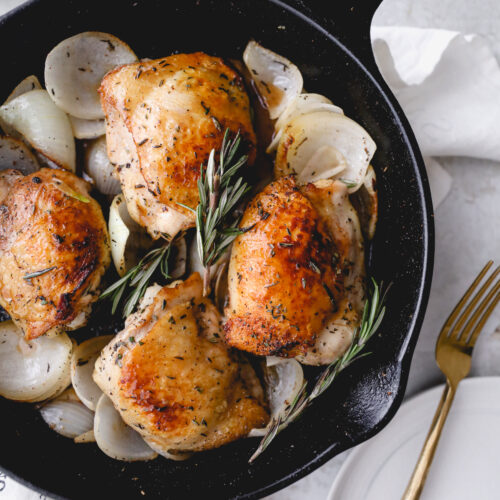 Rosemary White Wine Chicken Skillet White Kitchen Red Wine