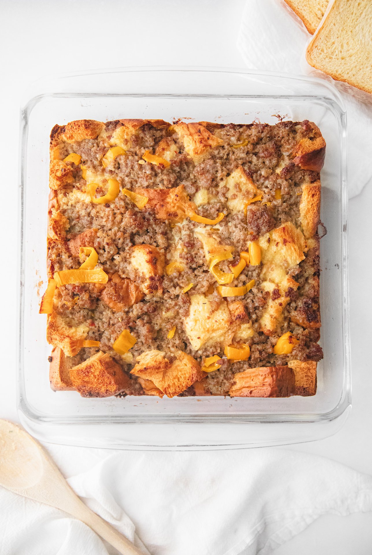 Overnight Savoury French Toast Sausage Bake Recipe