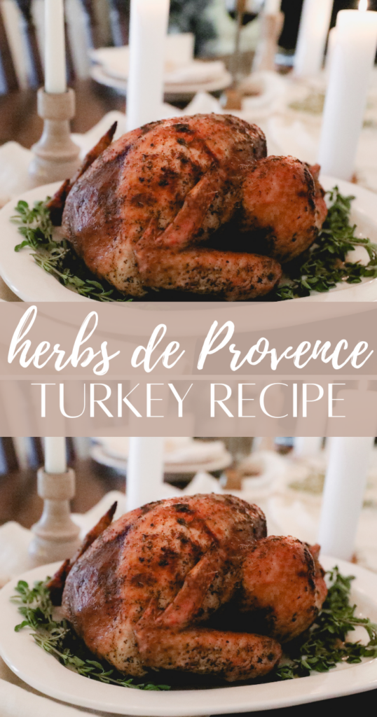 herbs de Provence dry brine turkey pin image 