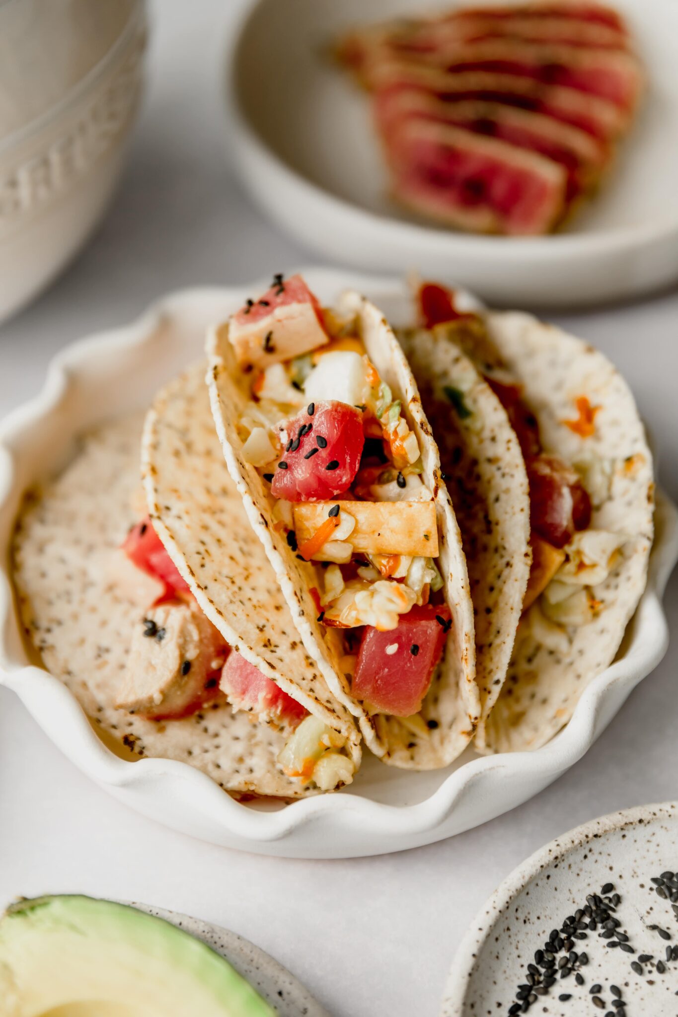 Deceptively Easy Ahi Tuna Tacos White Kitchen Red Wine