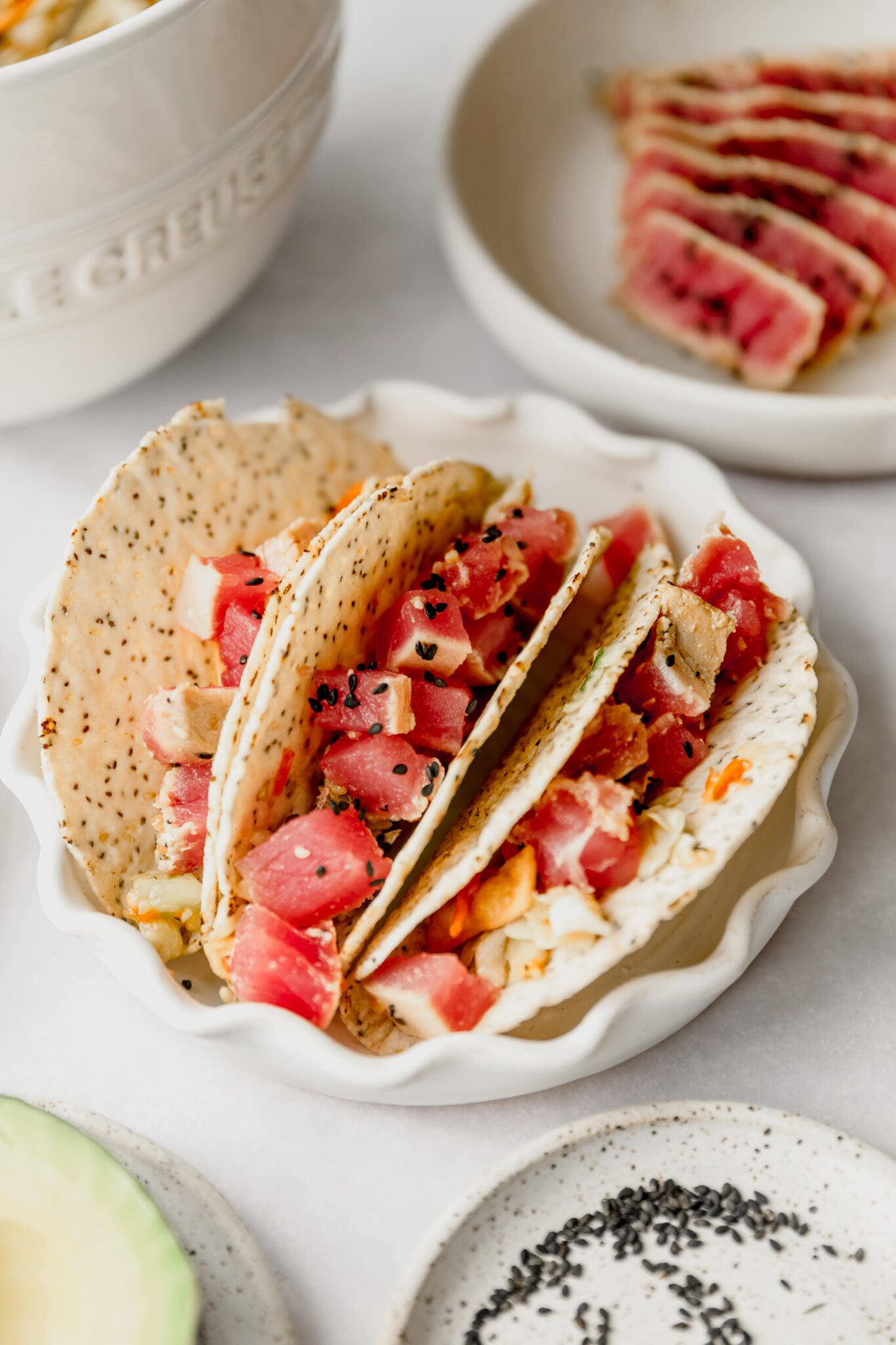 deceptively-easy-ahi-tuna-tacos-white-kitchen-red-wine