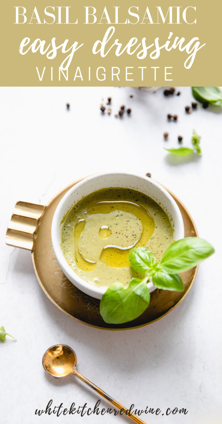 basil balsamic vinaigrette pin image