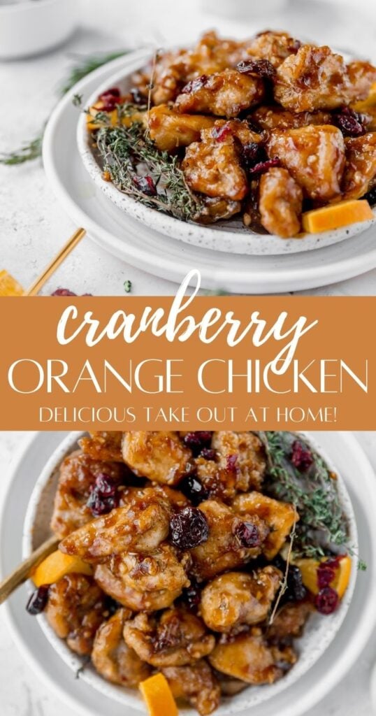 pinterest pin for cranberry orange chicken 