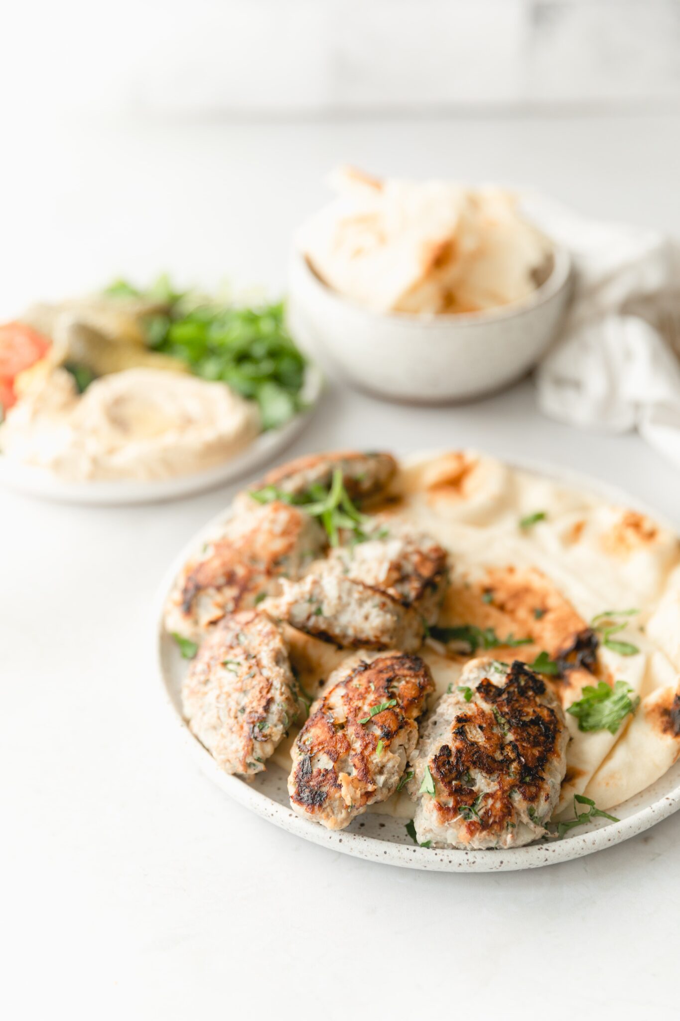 Lebanese Chicken Kafta Burgers White Kitchen Red Wine