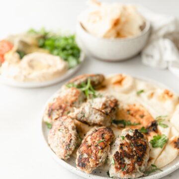 close up of Chicken Kafta burgers