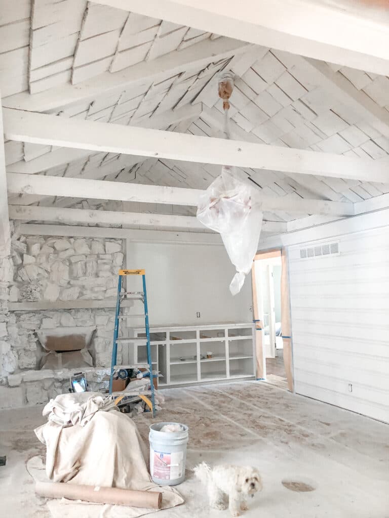 painting the dining room white 
