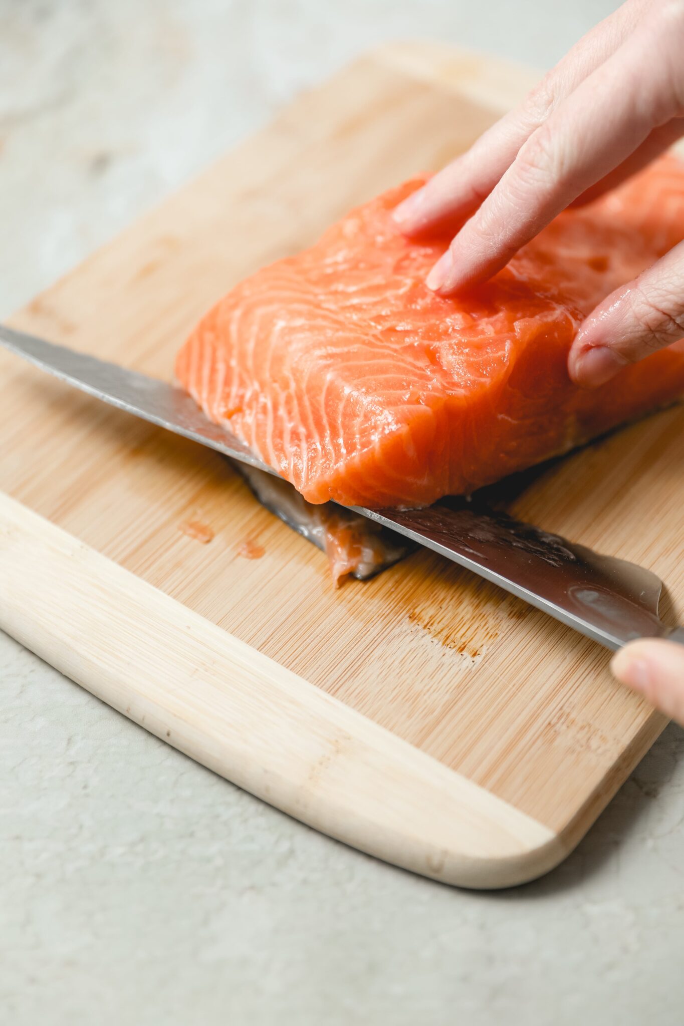 Take The Skin Off Salmon