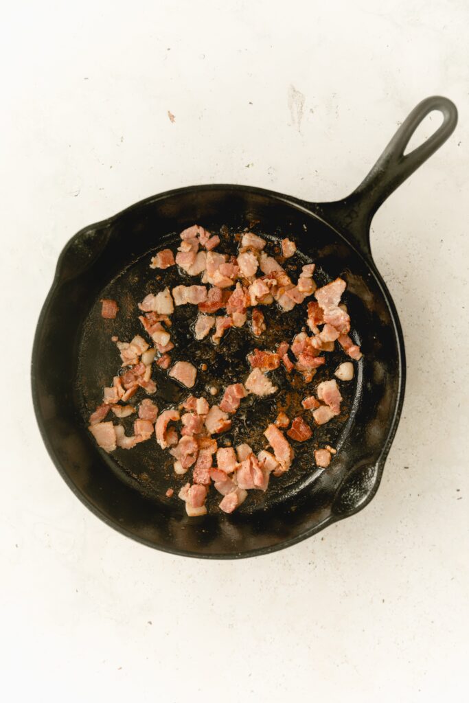 bacon in a cast iron pan