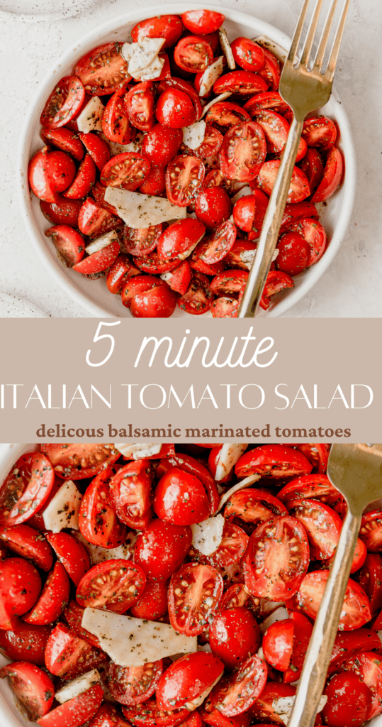 Italian tomato salad pin image