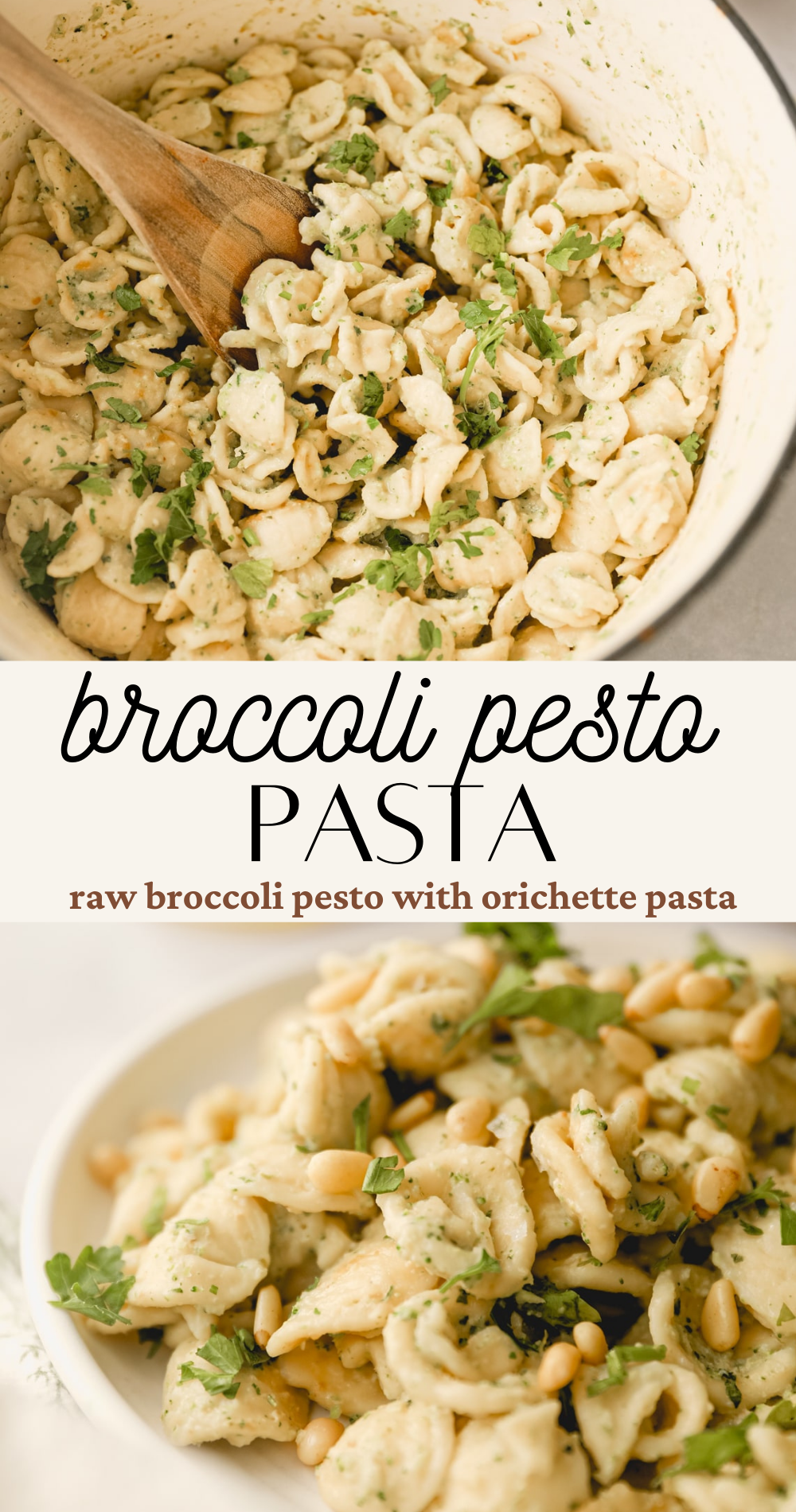 broccoli pesto pasta pin