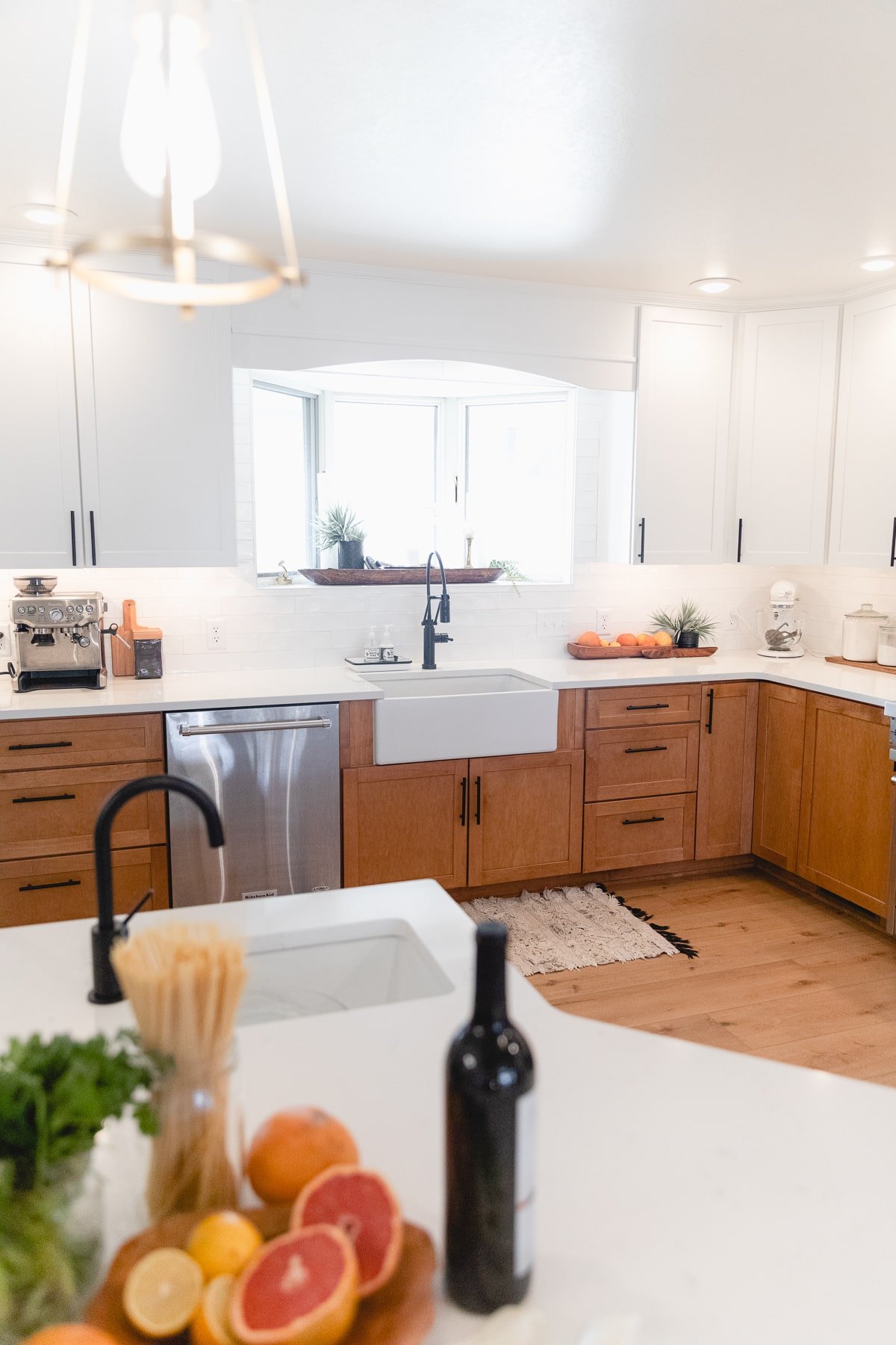 Maple Kitchen Cabinets With White Quartz Countertops Things In The   WhiteKitchen 7 Min 1 