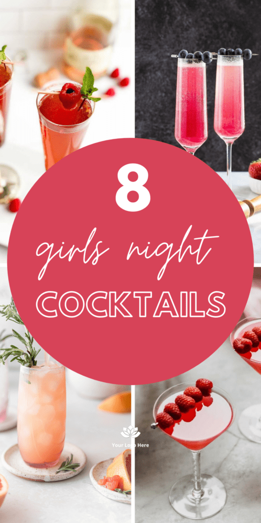 girls night cocktail pin image
