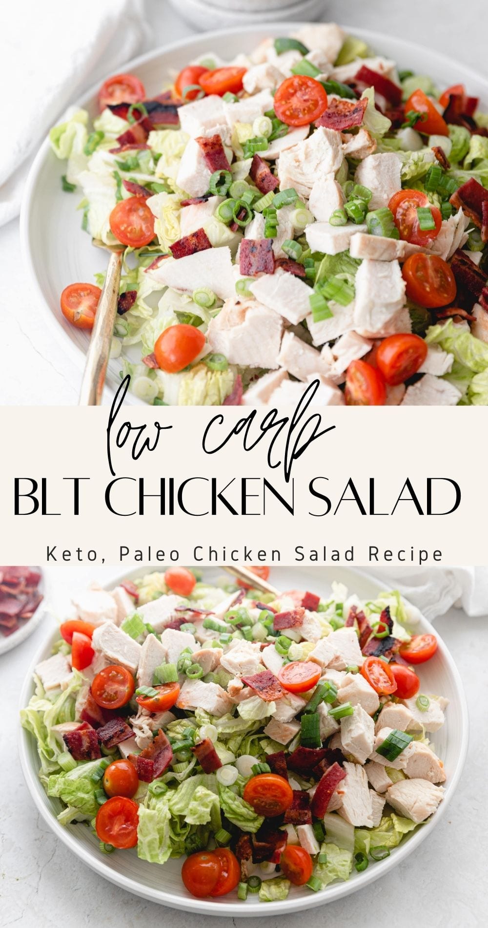 BLT chicken salad pin image
