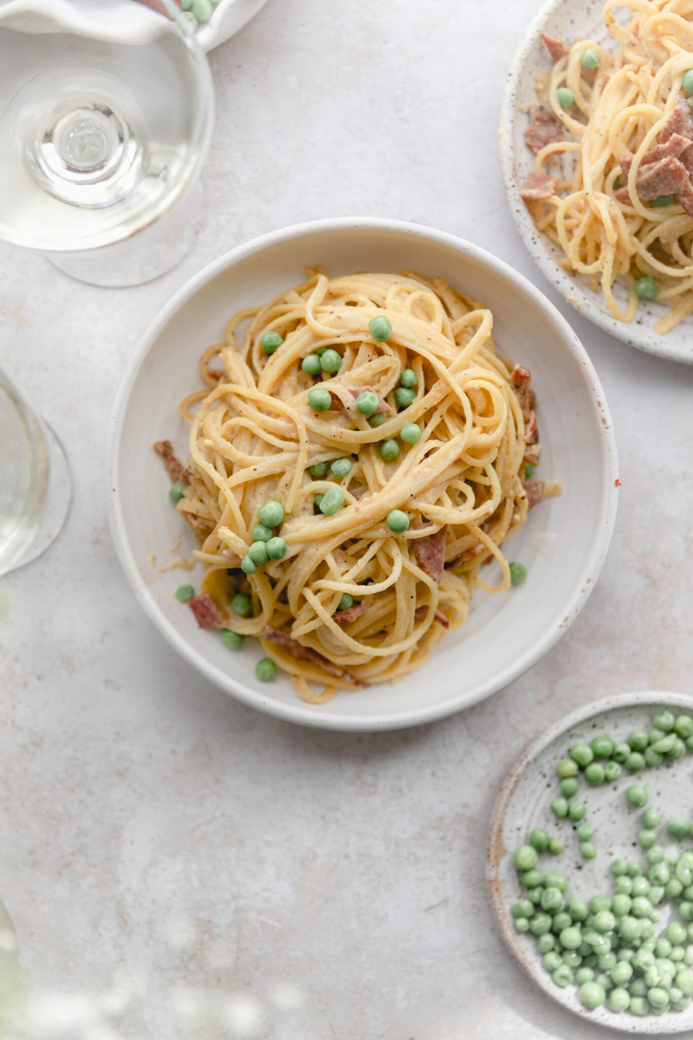 Healthy, 30 Minute DairyFree Carbonara Pasta White Kitchen Red Wine