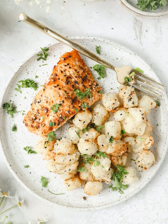 Fried Gnocchi and Salmon