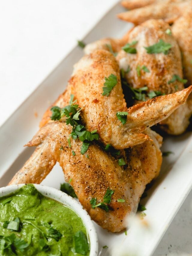 How to Make Chimichurri Air Fryer Chicken Wings (EXTRA CRISPY Recipe!)
