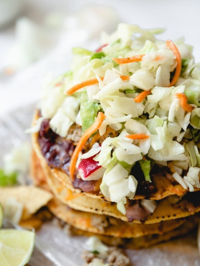 Healthy Loaded Taco Salad Tostadas Story