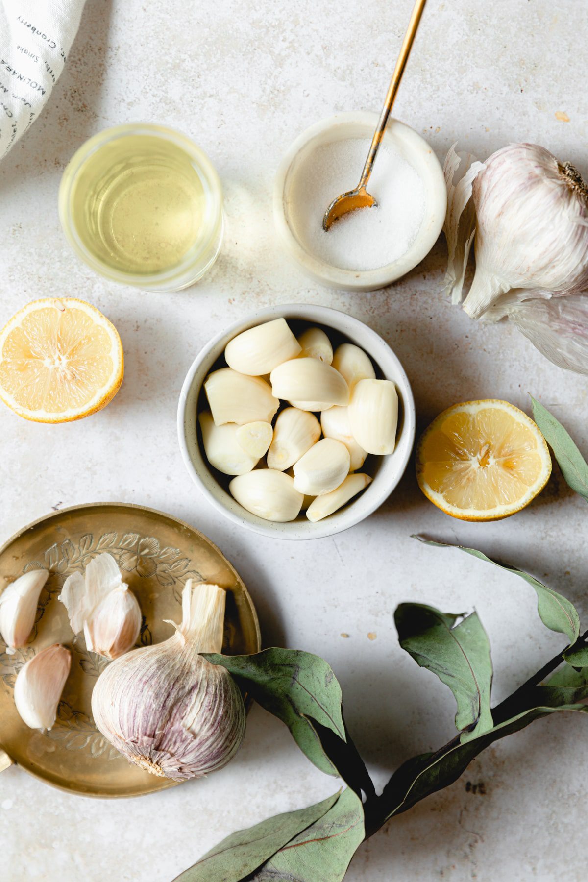 ingredients for toum garlic dip