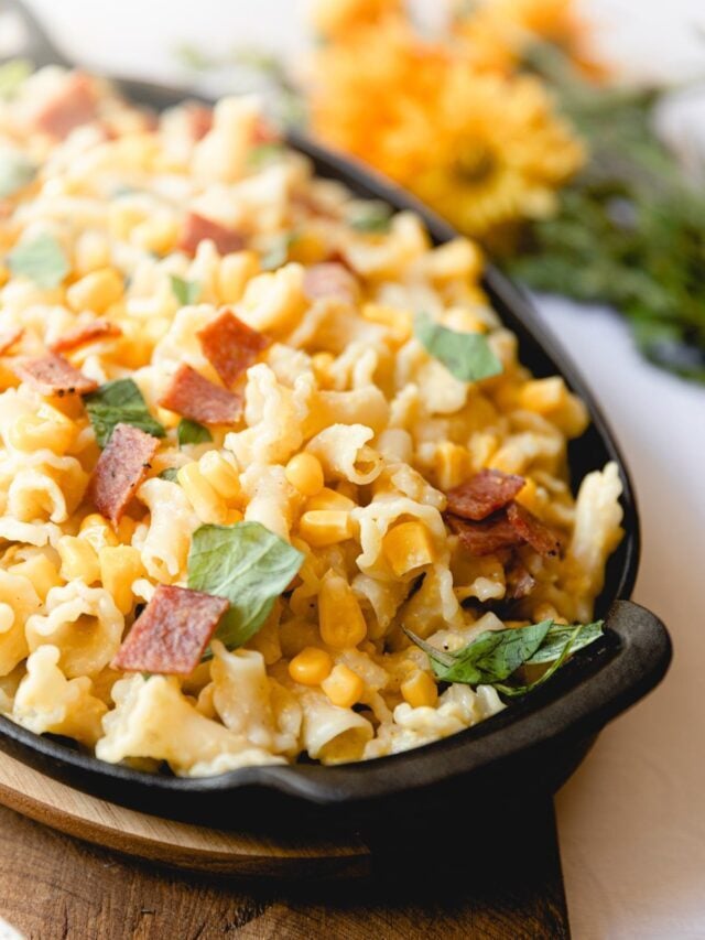 Chicken Bacon and Sweetcorn Pasta