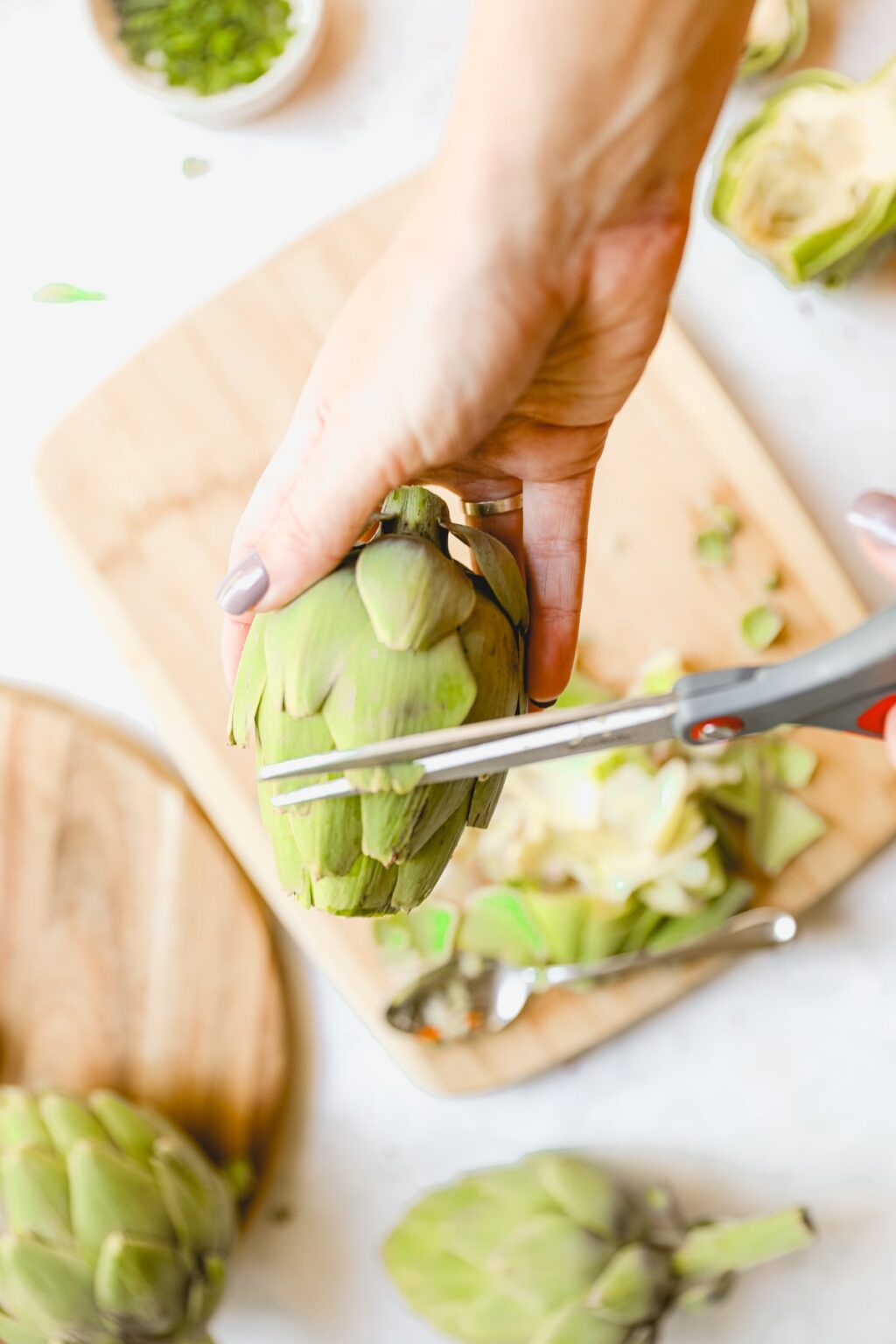 Easy Roasted Artichoke Halves White Kitchen Red Wine