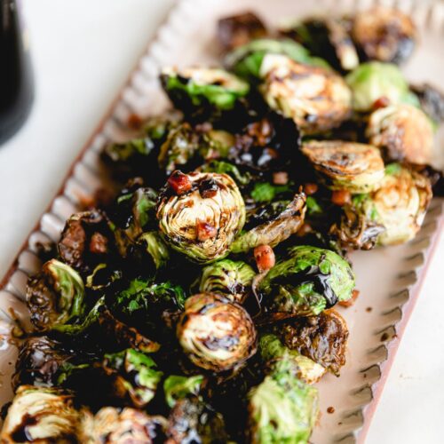 balsamic drizzled brussel sprouts