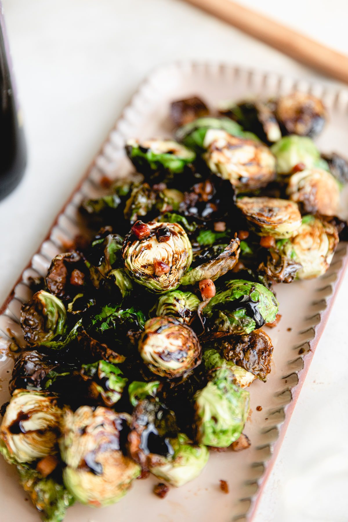 balsamic drizzled brussel sprouts