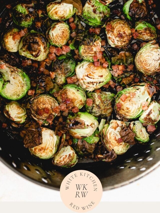Air Fried Brussel Sprouts with Balsamic