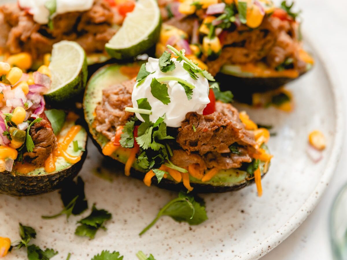 Baked Avocados with Carne Asada Steak - 30 Minute Dinner