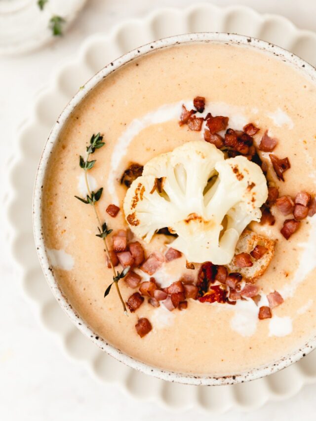 Creamy Cauliflower Cheese Soup Story White Kitchen Red Wine