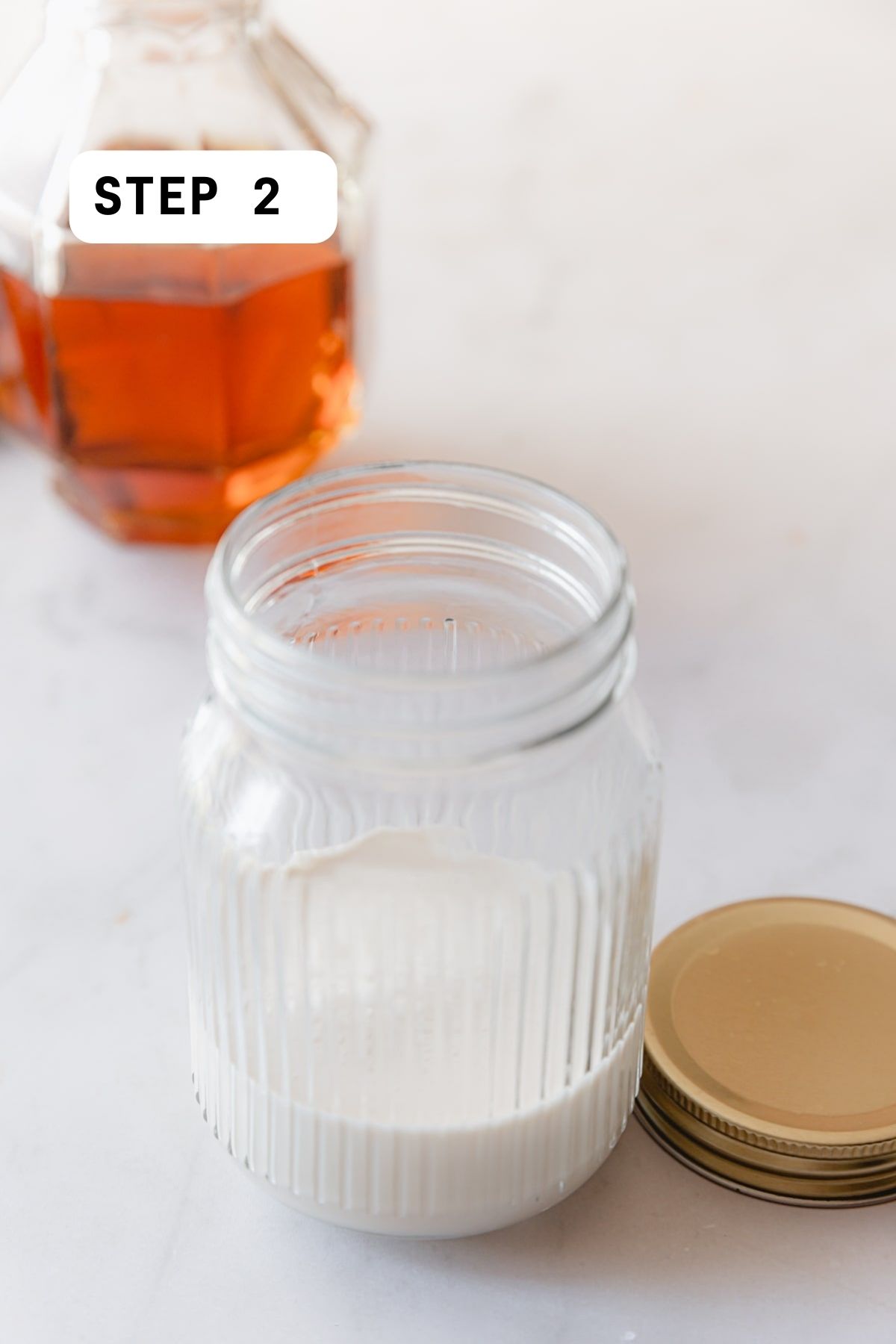 bourbon cream stored in a mason jar