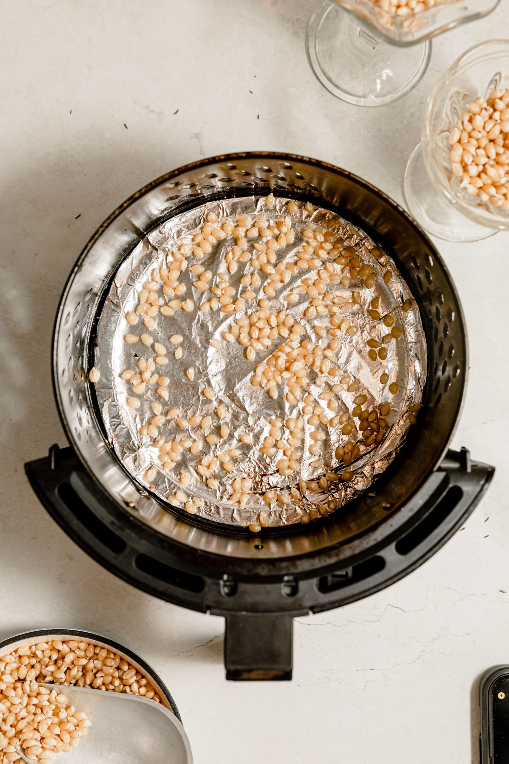 Popcorn in air clearance fryer