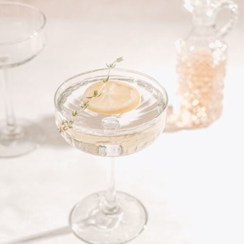 French gimlet in a coup glass